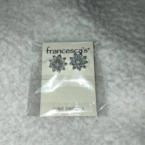 Francesca's Pearl Flower Stud Earring